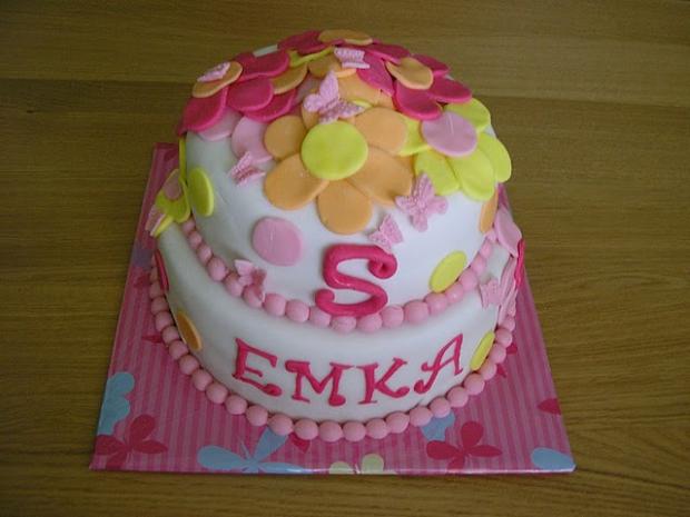S motýlikmi a kvietkami, torta, Torty pre dievčatá, Janka22, 1