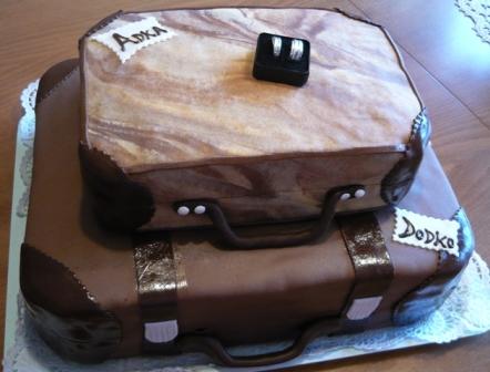 kufre, torta, Svadobné torty kufre, torta, Svadobné torty, ivy, 1