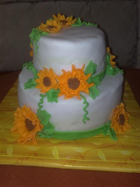 so slnečnicami, torta, Narodeninové torty, stanik, 1
