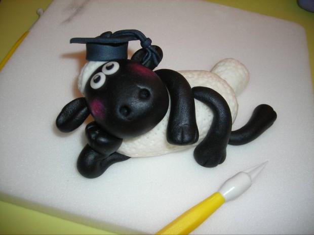 ovecka Shaun na promocie :), torta, Ozdoby na torty ovecka Shaun na promocie :), torta, Ozdoby na torty, mokilko, 1