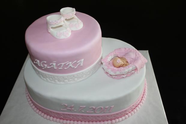 krstinová ružovučká :), torta, Torty na cirkevné sviatky krstinová ružovučká :), torta, Torty na cirkevné sviatky, Grzka, 1