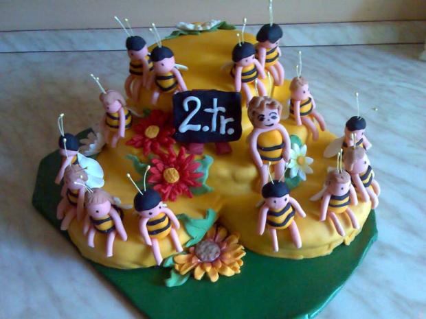 Včeličky, torta, Torty - škola, stužková Včeličky, torta, Torty - škola, stužková, alioska, 1
