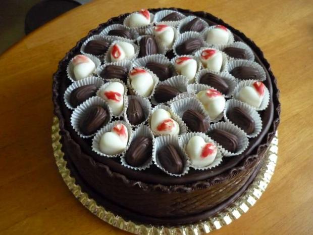 bomboniera plná bombónov, torta, Čokoládové torty bomboniera plná bombónov, torta, Čokoládové torty, HelkaT, 1