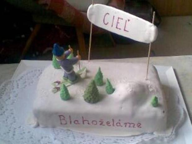 pre lyžiara , torta, Športové torty, 1.balance, 1