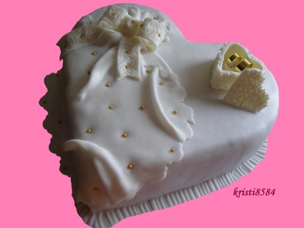 Srdiečko svadobné s krabičkou , torta, Svadobné torty Srdiečko svadobné s krabičkou , torta, Svadobné torty, kristi8584, 1