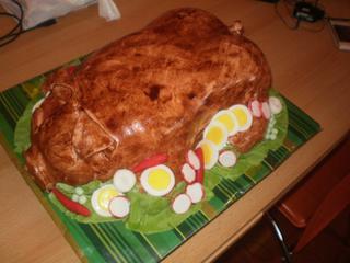 Pečené prasiatko, torta, Narodeninové torty, zlasticova, 1