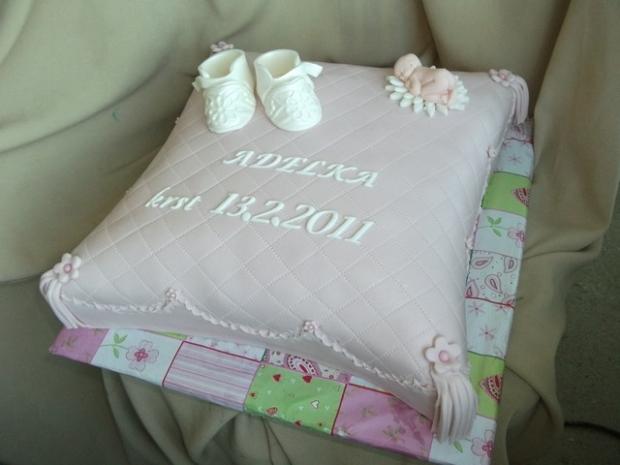 Ružovy vankušik, torta, Torty na krstiny Ružovy vankušik, torta, Torty na krstiny, Alenik, 1