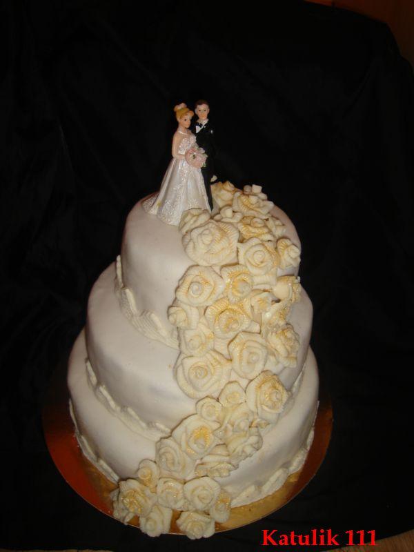 moj prvý pokus o závoj z ruží, torta, Svadobné torty moj prvý pokus o závoj z ruží, torta, Svadobné torty, katulik111, 1