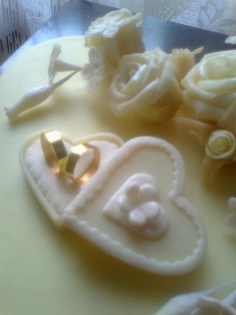 Svadobné srdce - detail 1, torta, Svadobné torty, mulinkam, 1