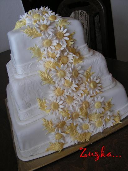 Zlaté margarétky, torta, Svadobné torty Zlaté margarétky, torta, Svadobné torty, cokoladka, 1