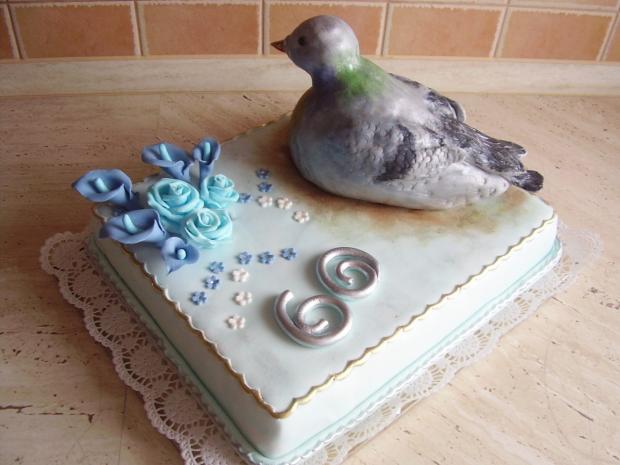 A3 s holubem k 60., torta, Narodeninové torty A3 s holubem k 60., torta, Narodeninové torty, Blanka, 1