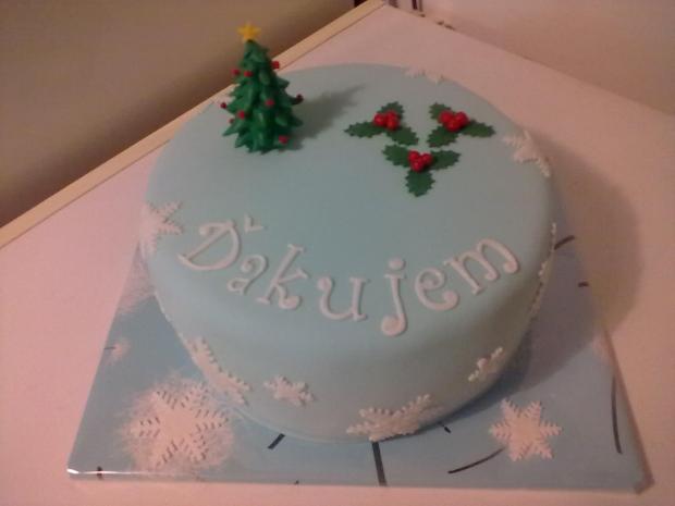 dakovna, pre kamosku, ktora mi cely rok vychadzala v ustrety, torta, Vianočné torty, katka63, 1