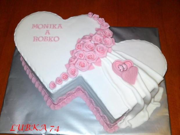 Dvojsrdce, torta, Svadobné torty, lubka74, 1