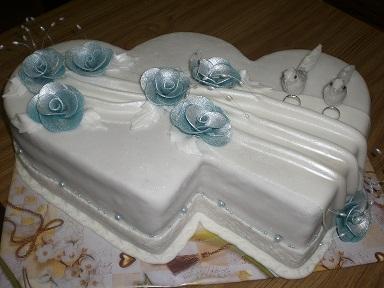 svadobná v modrom, torta, Svadobné torty, Ivka29, 1