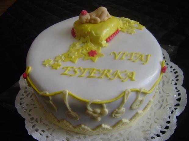 krstinová v žltom, torta, Torty na krstiny, evicka.h, 1