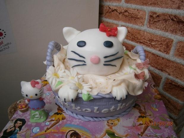 Hello Kitty v kosiku pre moje dievcatko, torta, Torty so zvieratkami, olinockaaa, 1