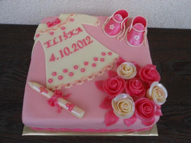 krstiny pre Elišku, torta, Torty na krstiny, eva.s, 1