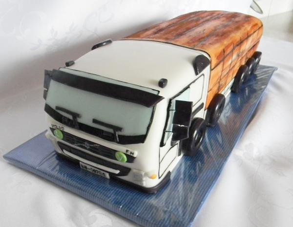 Kamión s "drevom", torta, Torty autíčka, vláčiky Kamión s "drevom", torta, Torty autíčka, vláčiky, zabinka, 1