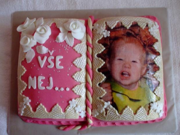 kniha s fotkou, torta, Narodeninové torty, aneryz, 1