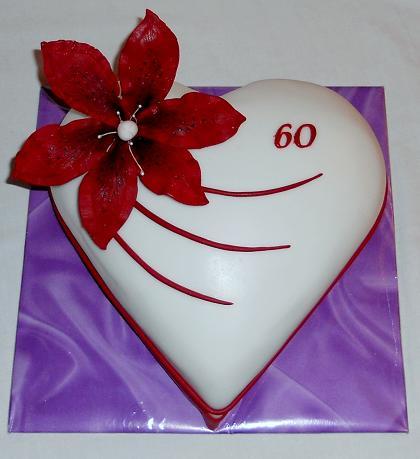 Bielo bordové srdce, torta, Narodeninové torty, kacena666, 1