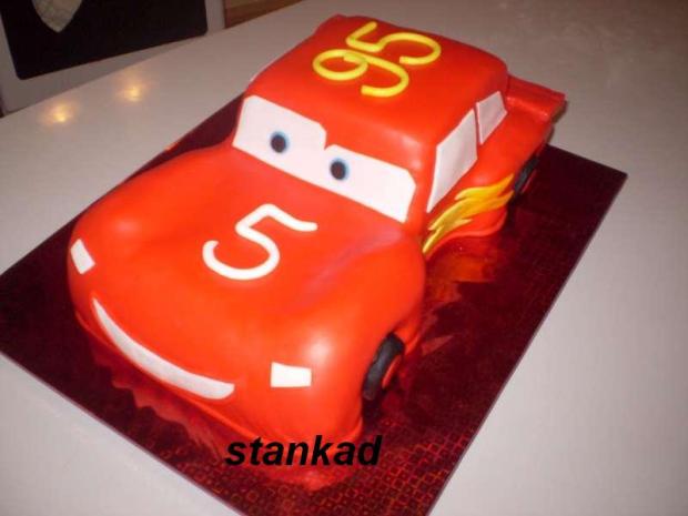 auto mcqueen, torta, Torty autíčka, vláčiky auto mcqueen, torta, Torty autíčka, vláčiky, stankad, 1