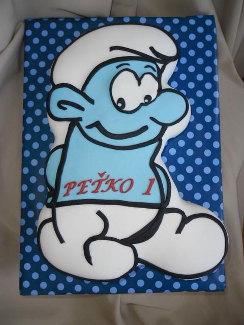 -šmolko-, torta, Rozprávkové torty, Alenik, 1