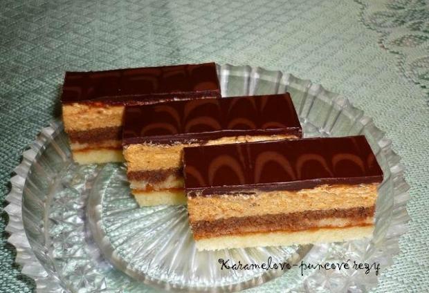 Karamelovo-punčové rezy, torta, Zákusky Karamelovo-punčové rezy, torta, Zákusky, silviar, 1