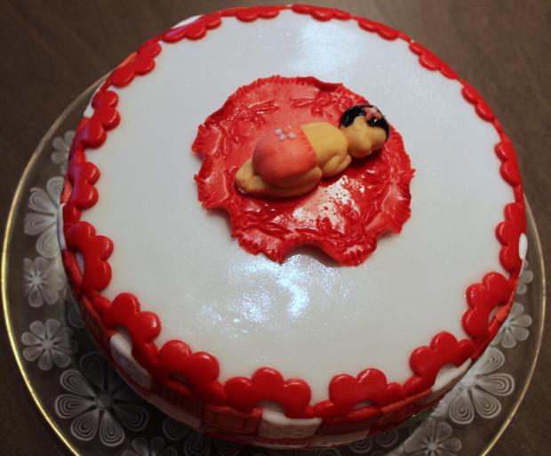 krstinová pohľad zhora, torta, Torty na krstiny, lenkat, 1