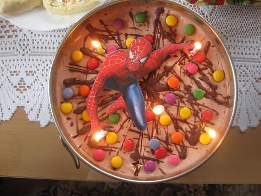 Nepečený smotanový SPIDER-MAN, torta, Ostané torty pre deti, denisaaps, 1