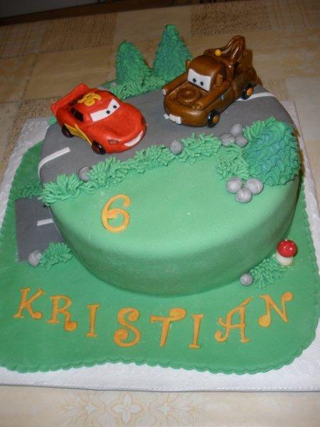 mcqueen s materom, torta, Torty autíčka, vláčiky, tara19, 1