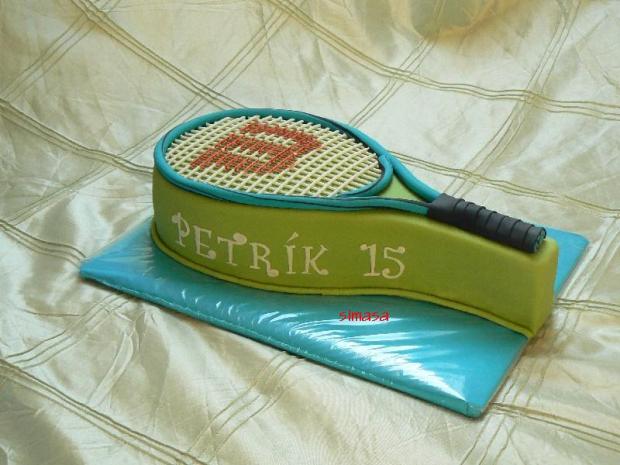 Tenisová raketa, torta, Športové torty Tenisová raketa, torta, Športové torty, simasa, 1