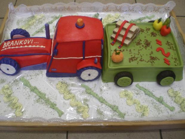 traktor, torta, Torty autíčka, vláčiky, Cukraren Jadranka, 1
