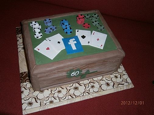 Stôl na poker, torta, Narodeninové torty Stôl na poker, torta, Narodeninové torty, AmikaH, 1