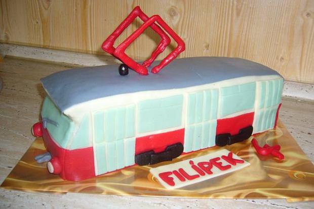 Tramvaj, torta, Torty autíčka, vláčiky Tramvaj, torta, Torty autíčka, vláčiky, Irena O., 1