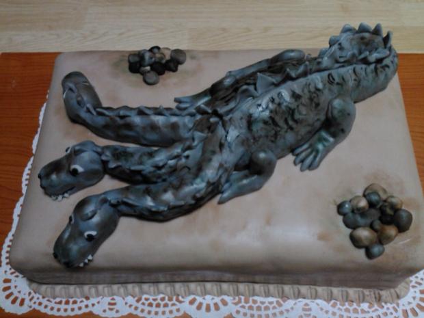 Trojhlavý drak, torta, Rozprávkové torty, Jana Tokárová, 1