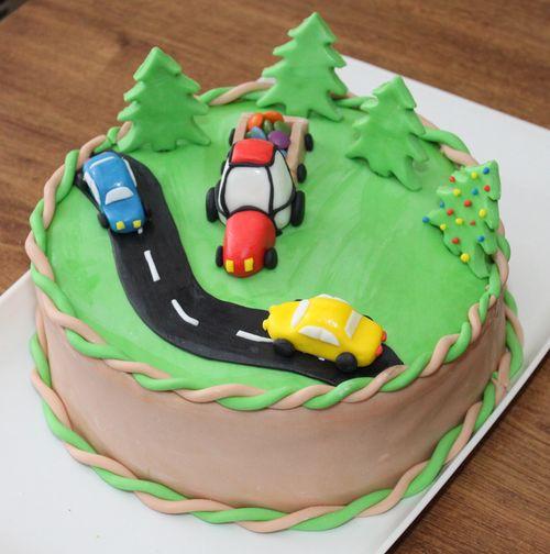 autička a traktor, torta, Torty autíčka, vláčiky, zdenka z hôrky, 1