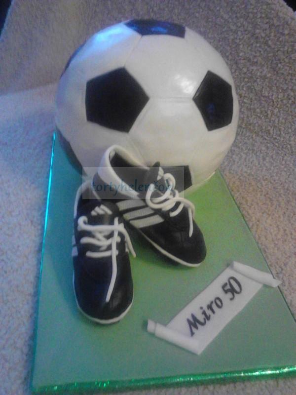 Futbalka a kopačky, torta, Narodeninové torty Futbalka a kopačky, torta, Narodeninové torty, Helenčok, 1