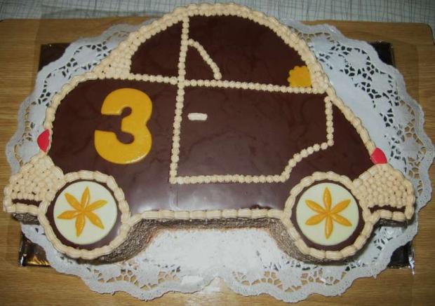 autíčko, torta, Narodeninové torty, , 1