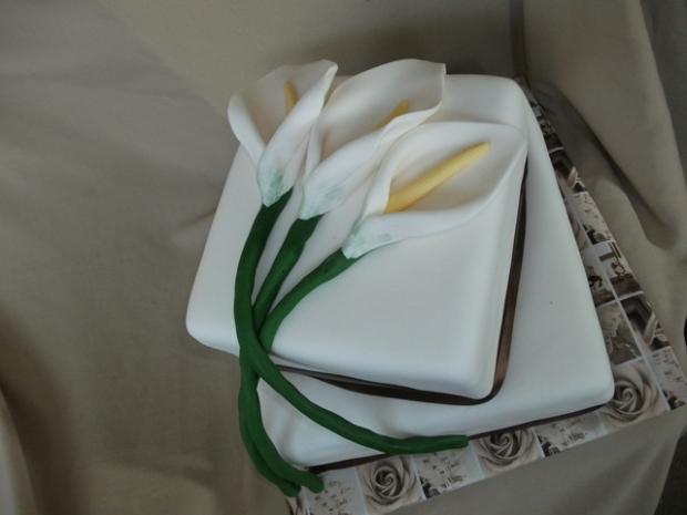 svadobna s kalami, torta, Svadobné torty svadobna s kalami, torta, Svadobné torty, Alenik, 1