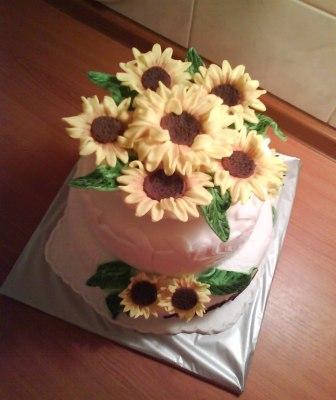 slnečnice, torta, Narodeninové torty, Aliss, 1