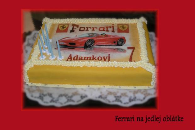 Ferrari, torta, Torty autíčka, vláčiky, Marcela_SNV, 1