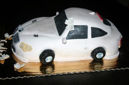 BMW z boku, torta, Torty autíčka, vláčiky, Brekuska, 1