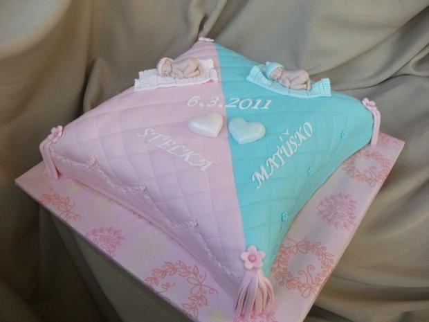 Krstinova pre dvojicky..., torta, Torty na krstiny, Alenik, 1