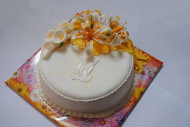 Okrúhla k birmovke, torta, Torty na cirkevné sviatky Okrúhla k birmovke, torta, Torty na cirkevné sviatky, Zuna11, 1
