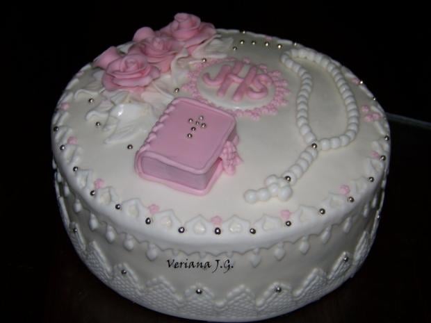 ruzova na prve sv.prijimanie, torta, Torty na cirkevné sviatky, jarkag3, 1