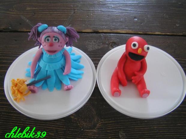 Abby Cadabby a Elmo, torta, Ozdoby na torty Abby Cadabby a Elmo, torta, Ozdoby na torty, chlebik39, 1