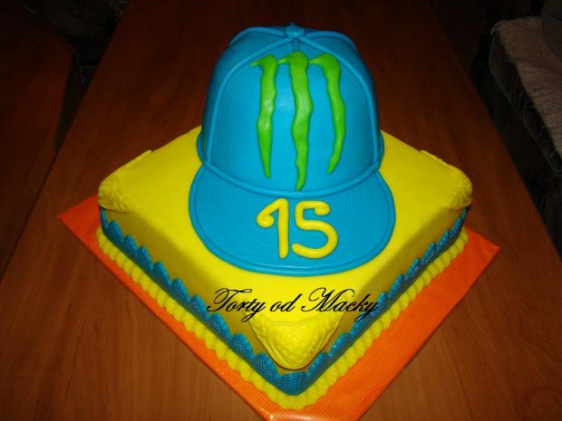 Šiltovka Monster Energy, torta, Narodeninové torty Šiltovka Monster Energy, torta, Narodeninové torty, Macka Stančíková, 1