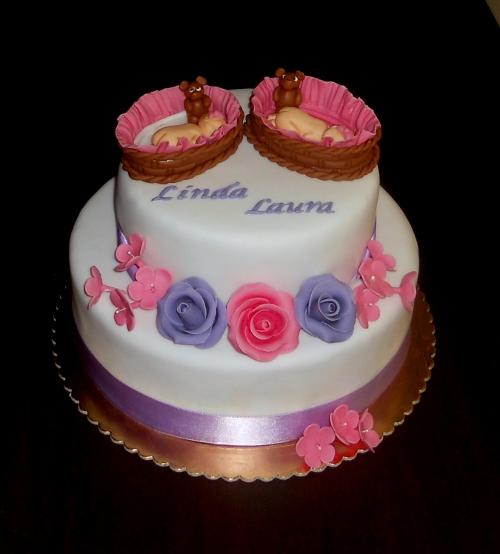 Krstiny Lindy a Laury, torta, Torty na krstiny Krstiny Lindy a Laury, torta, Torty na krstiny, kacena666, 1