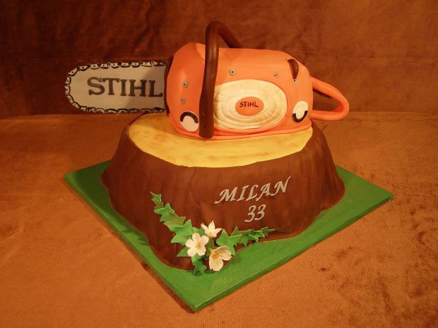 Motorova píla, torta, Netradičné torty Motorova píla, torta, Netradičné torty, Miruš 77, 1