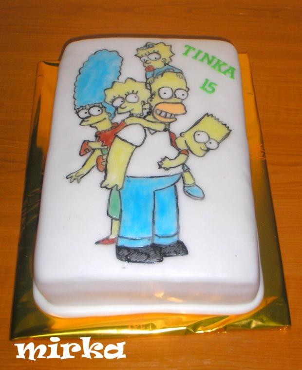 Simpsonovci, torta, Rozprávkové torty Simpsonovci, torta, Rozprávkové torty, 1mimulilinka, 1